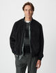 Cazadora negra ante acolchada WATERPROOF hombre-6