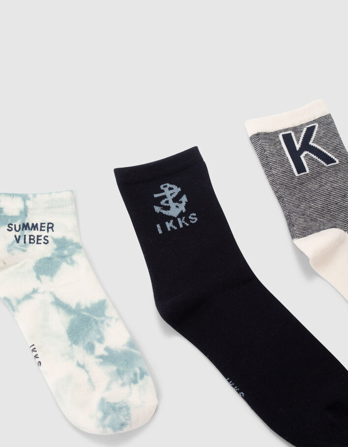 Navy, white and blue socks - IKKS