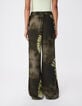 Women's tie and dye printed khaki pants-4
