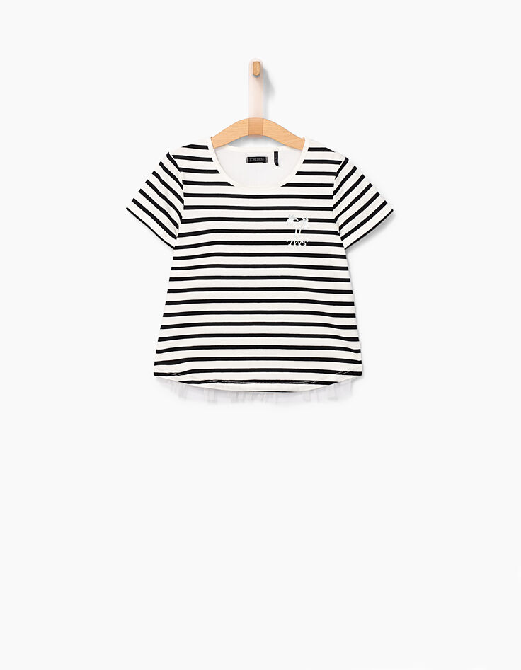 Matrozenshirt gebroken wit, twee stoffen meisjes-1
