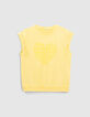 Loose yellow sweatshirt embroidery women-6