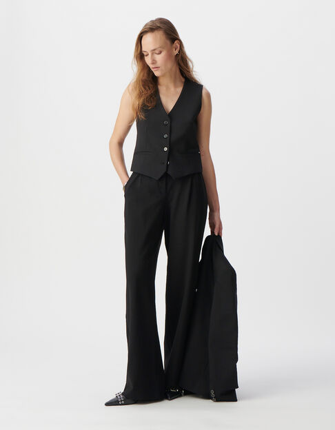 Chaleco sin mangas negro punto Milano mujer - IKKS