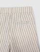 Beige gestreifte Jungenbermudas-3