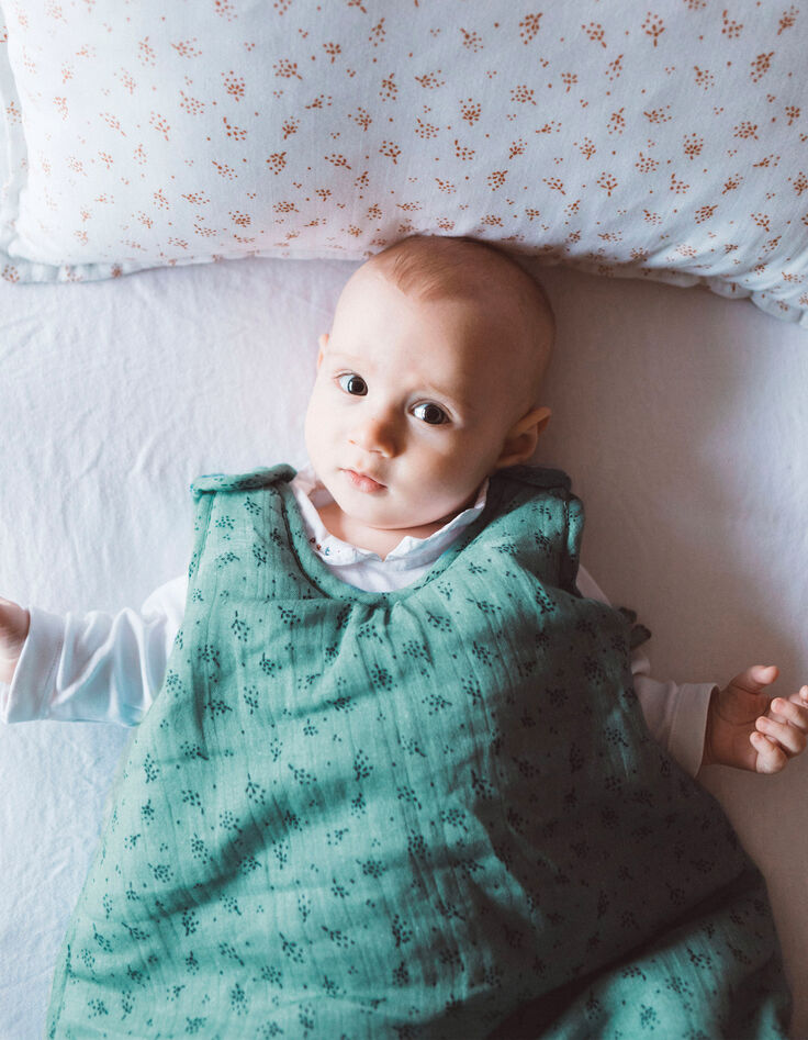 Groene slaapzak in biokatoengaas 6-18m GABRIELLE PARIS-2 Groene slaapzak in biokatoengaas 6-18m GABRIELLE PARIS-2
