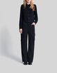 Weite schwarze Damen-Cargohose aus recyceltem Material-1