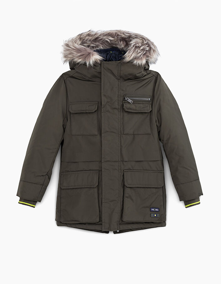 Boys’ 3-in-1 bronze reversible parka with jacket