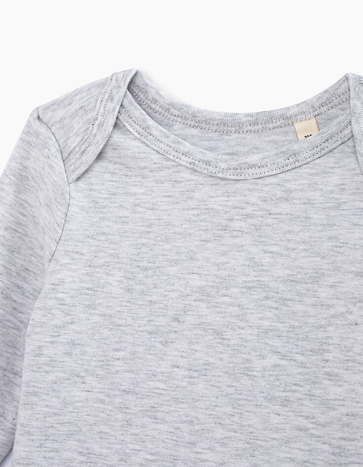 Baby’s putty organic cotton bodysuit to personalise-4
