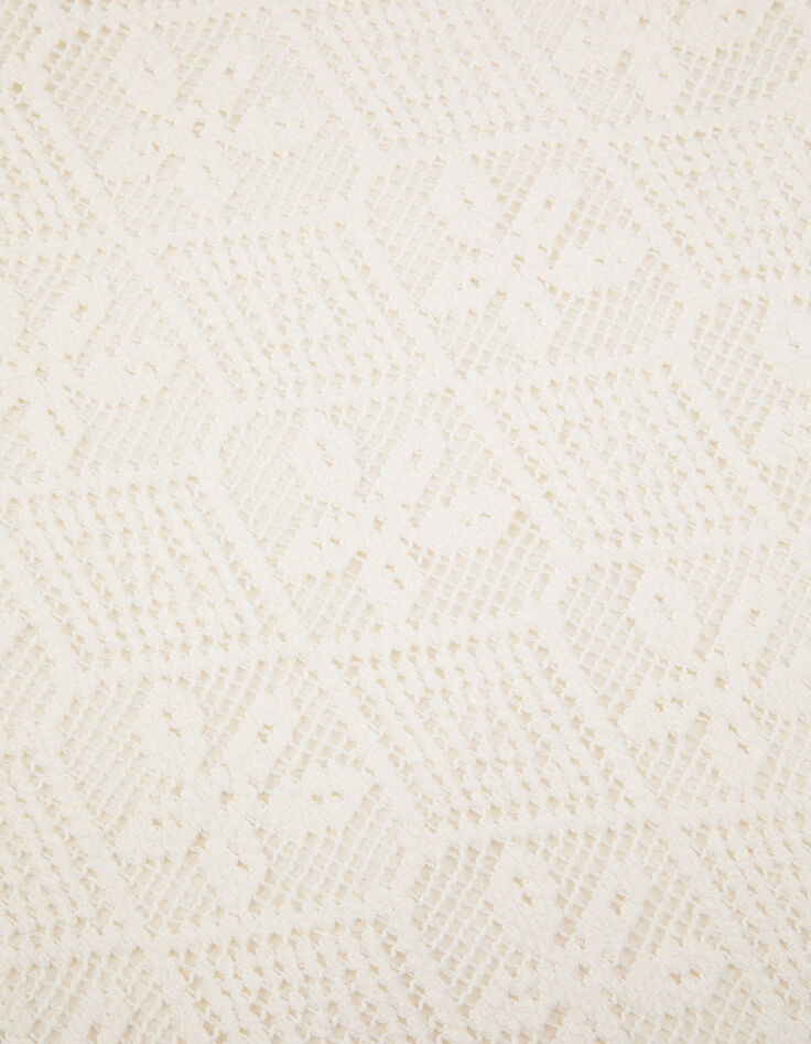 White lace crochet dress for girl-3