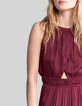 Damen-Maxikleid recycelt Bordeaux mit asymmetrischem Top-5