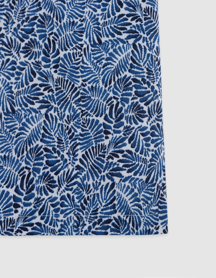 Chemise marine imprimé feuilles garçon-6