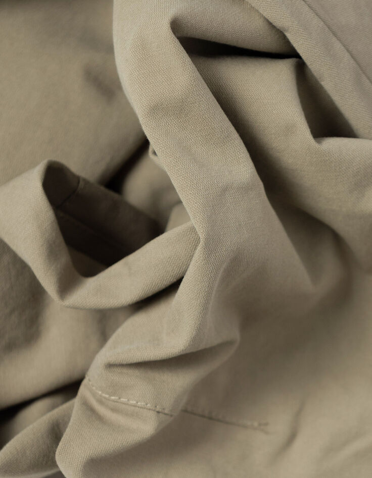 Women's khaki balloon pants with darts-9