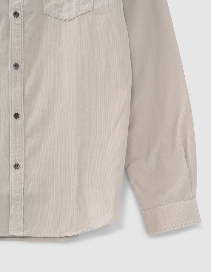 Men’s grey needlecord REGULAR shirt-5