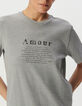 Tee-shirt manches courtes gris message-4
