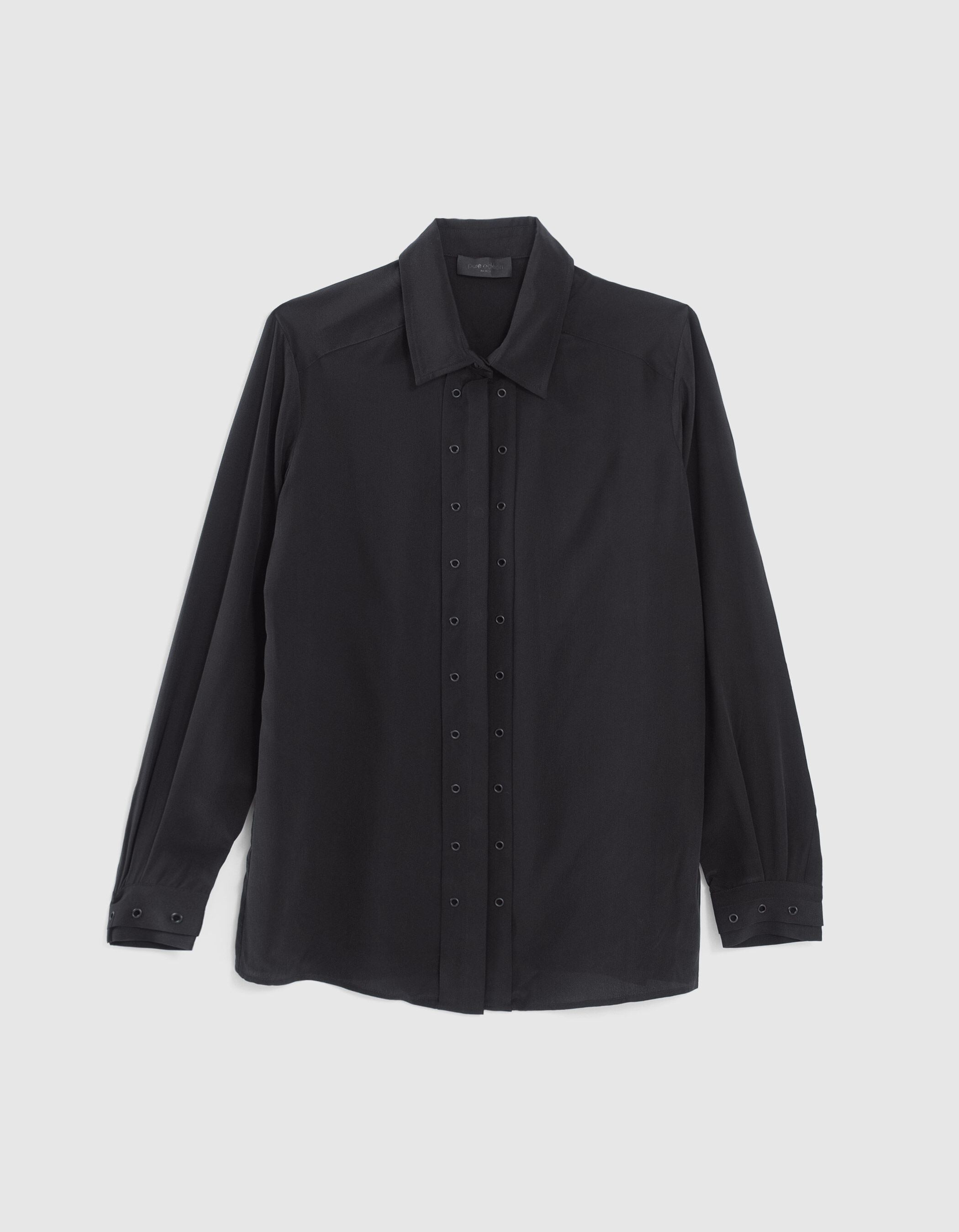 Chemise noire 2025 femme fluide
