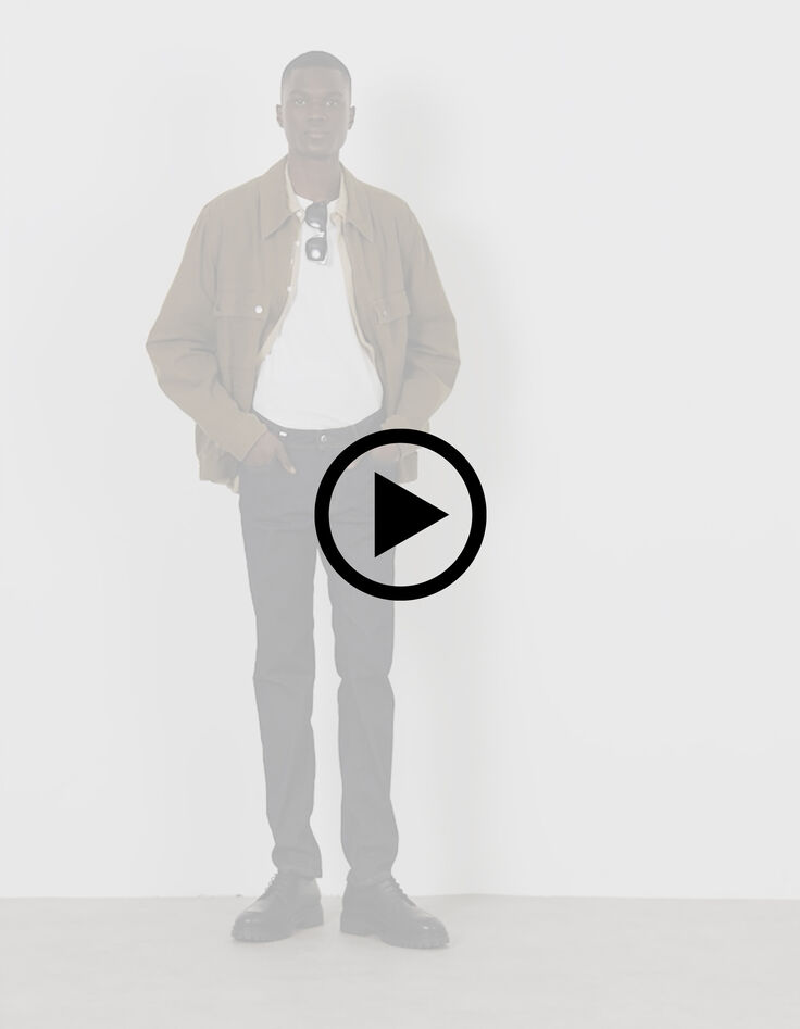 Blouson bronze coton lin esprit army Homme