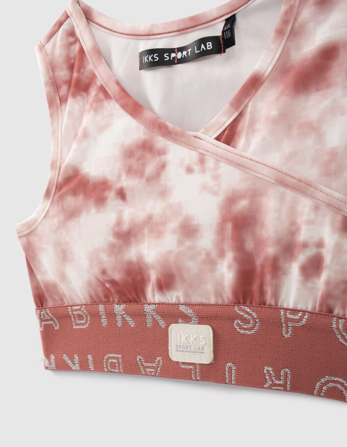 Cremeweißes Mädchen-T-Shirt mit Tie-Dye-BH  - IKKS