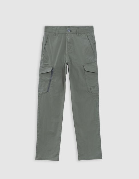 Pantalon BATTLE kaki poche zippée garçon - IKKS