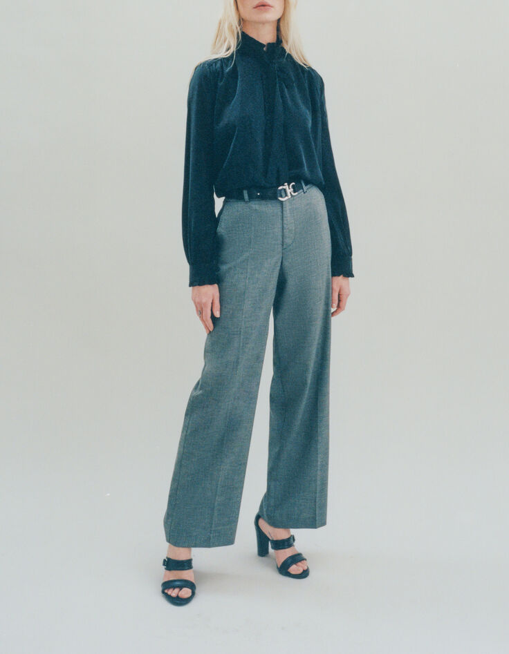 Pure Edition &ndash; schwarze Damenhose in falschem Uni-8