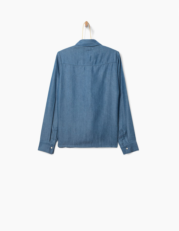Girls' denim shirt -4