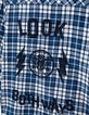 Boys&rsquo; navy check print shirt-4