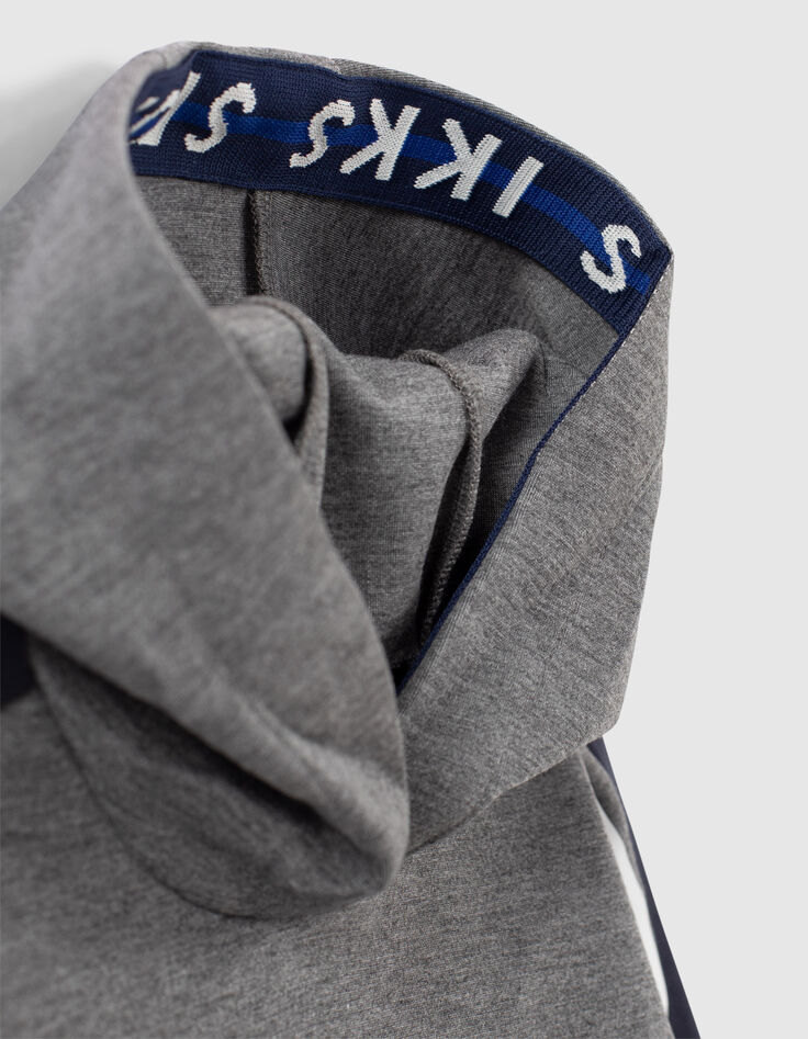 Sweat sport gris avec dos noir garçon-6