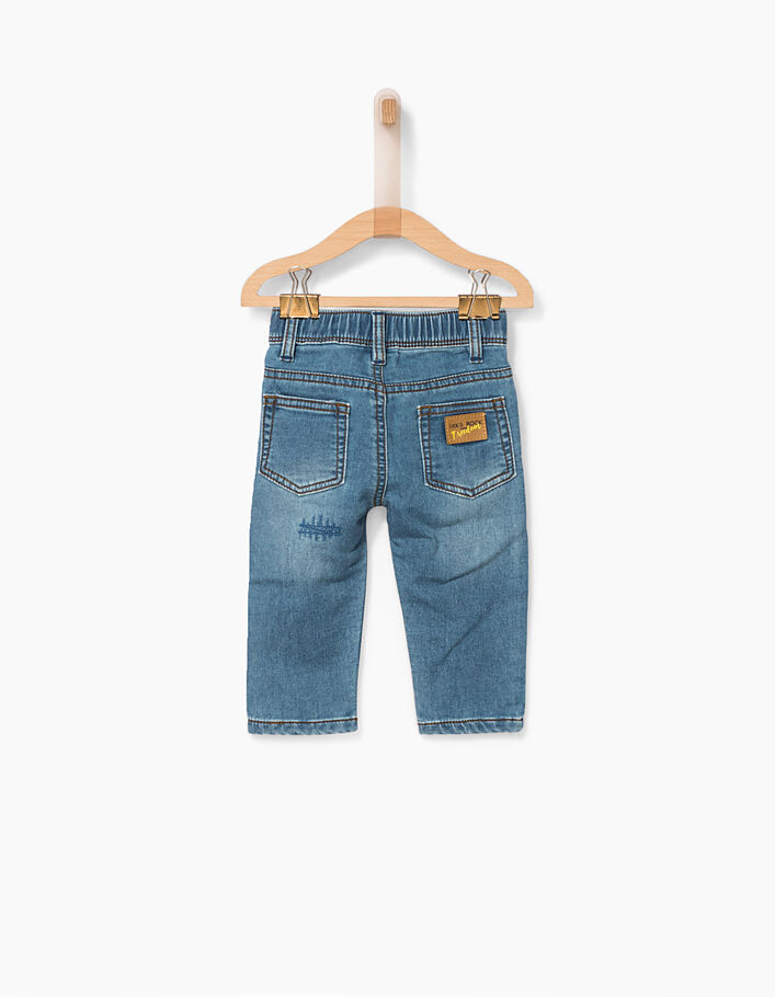 Stone blue jeans met patches voor babyjongens  - IKKS