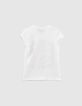 Girls’ optic white Paisley image T-shirt-3