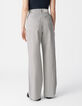 Witte jeans met wijde pijpen in krijtstreep Dames-3