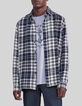 Surchemise REGULAR marine motif carreaux Homme-1