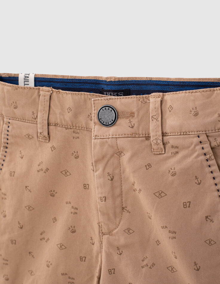 Bermudas arena estampado anclas y coronas niño -2