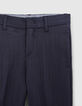 Pantalon marine maille garçon-4