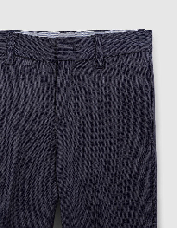 Pantalon marine maille garçon-4