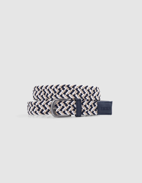 Ceinture marine, écrue, beige tressée garçon - IKKS