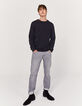 Men’s black faded sweatshirt fabric sweatshirt-6