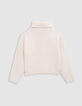 Jersey de punto de cuello alto crudo para niña-5