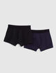 Men’s navy and black striped boxers-1