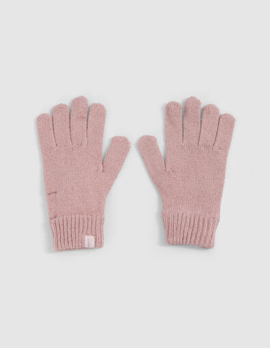Gants roses tricot pailleté fille - IKKS
