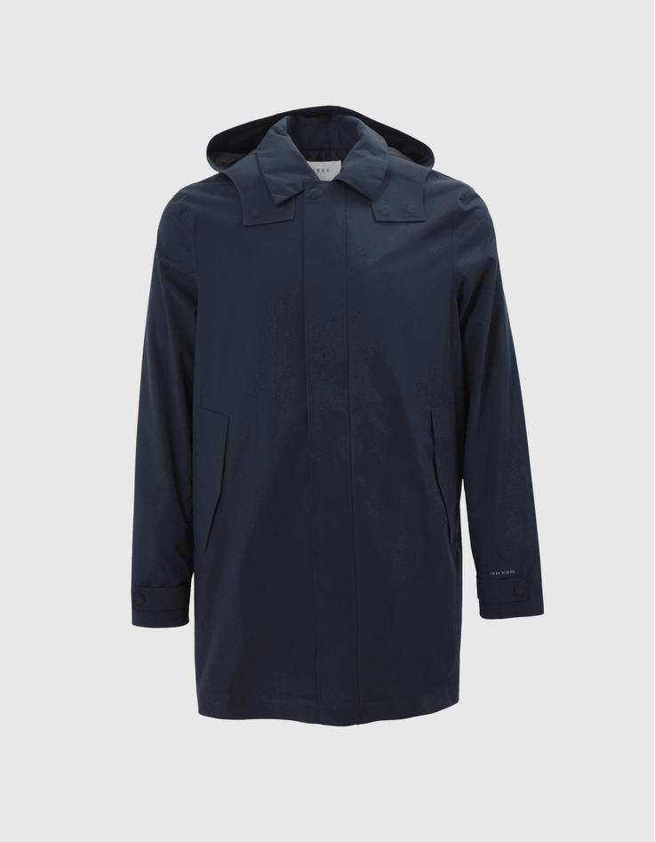 Trench marine capuche amovible Homme-8