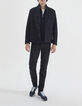 Dunkelblaue Herrenjacke im Worker-Look-6