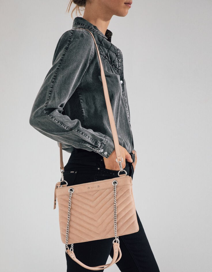Women&rsquo;s nude colour PASTEL REPORTER 1440 tote bag-7