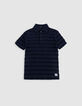 Marines Jungen-Poloshirt, Biobaumwolle, Streifen, Frottee-1
