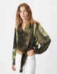 Women's tie and dye khaki shirt-3