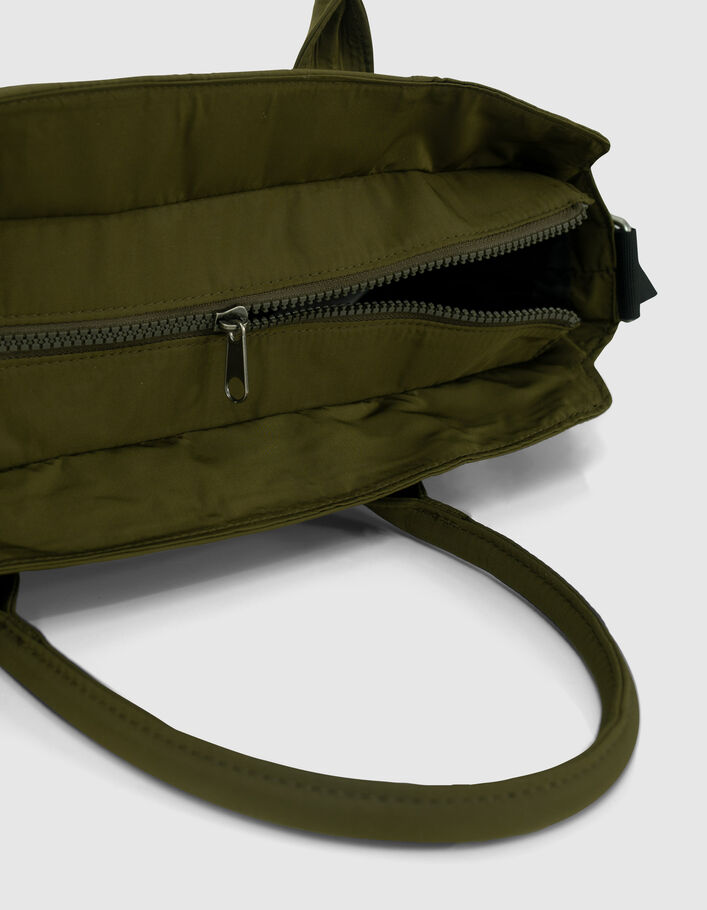 Kaki shopper visgraatdoorstikking meisjes-6