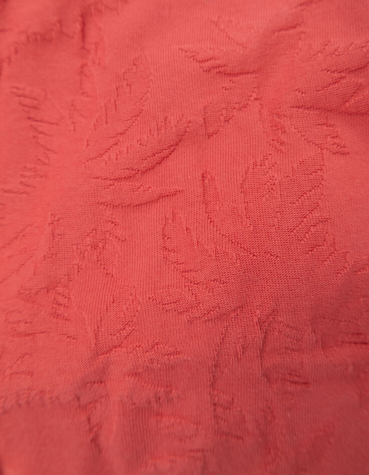 Rotes Jungenhemd mit Palmenjacquard-9