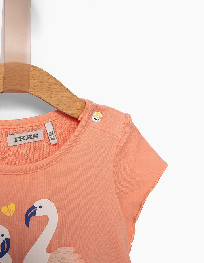 Tee-shirt pêche avec flamants roses bébé fille - IKKS