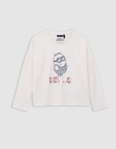 Camiseta crudo algodón mensaje MINIONS niña - IKKS