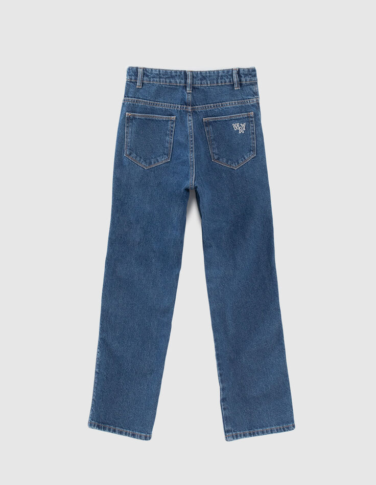 Blauwe STRAIGHT jeans biokatoen meisjes-3