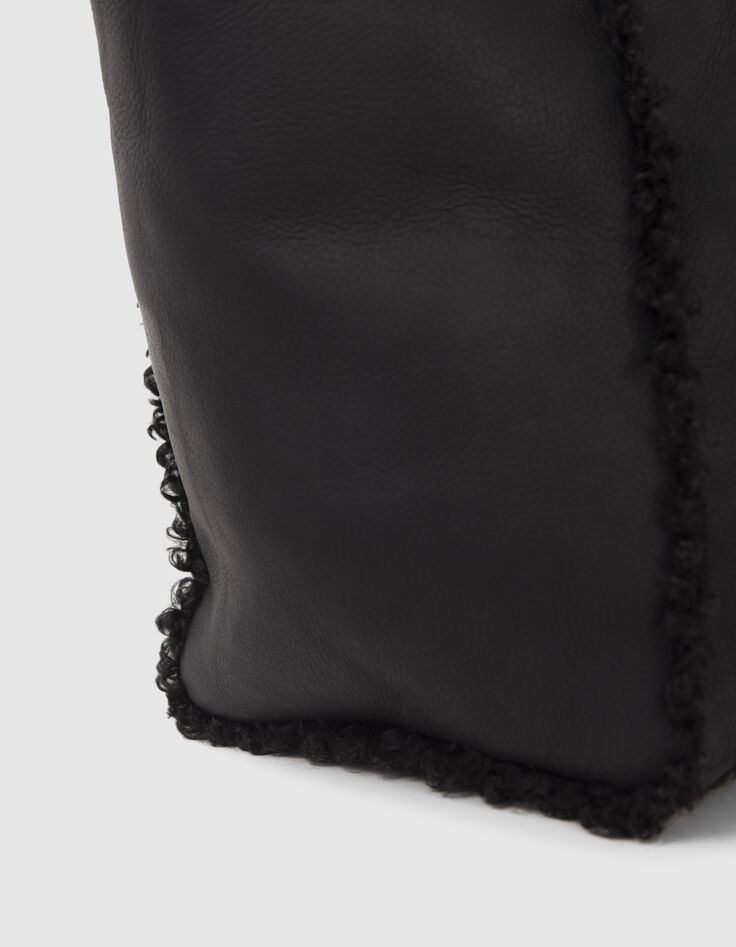 Bolso cab&aacute;s oversize negro forrado reversible mujer-5