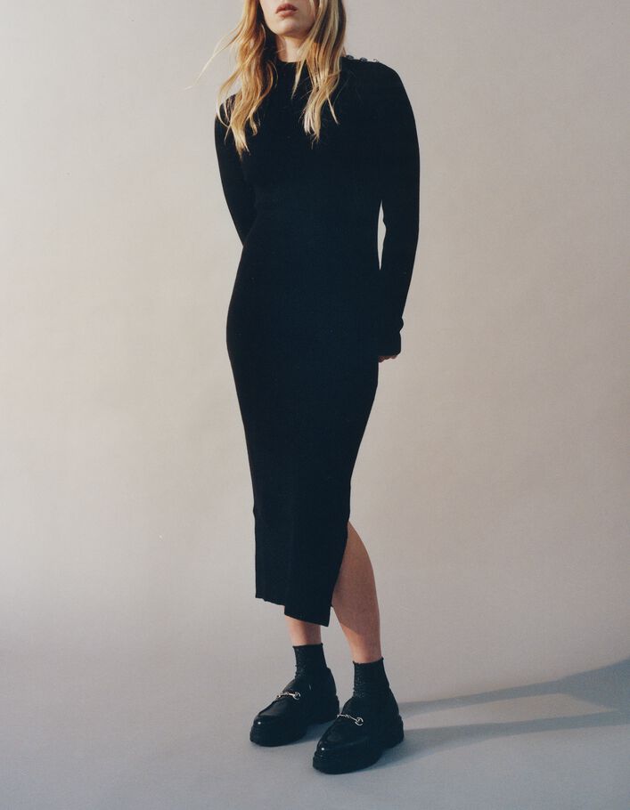 Robe Noire Rachel En Tricot Côtelé - Taille 4, Sans Manches, Neuve Sans étiquette - Marque Rag & Bone