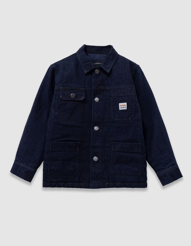 Veste en jean brut esprit worker garçon-5 Veste en jean brut esprit worker garçon-5